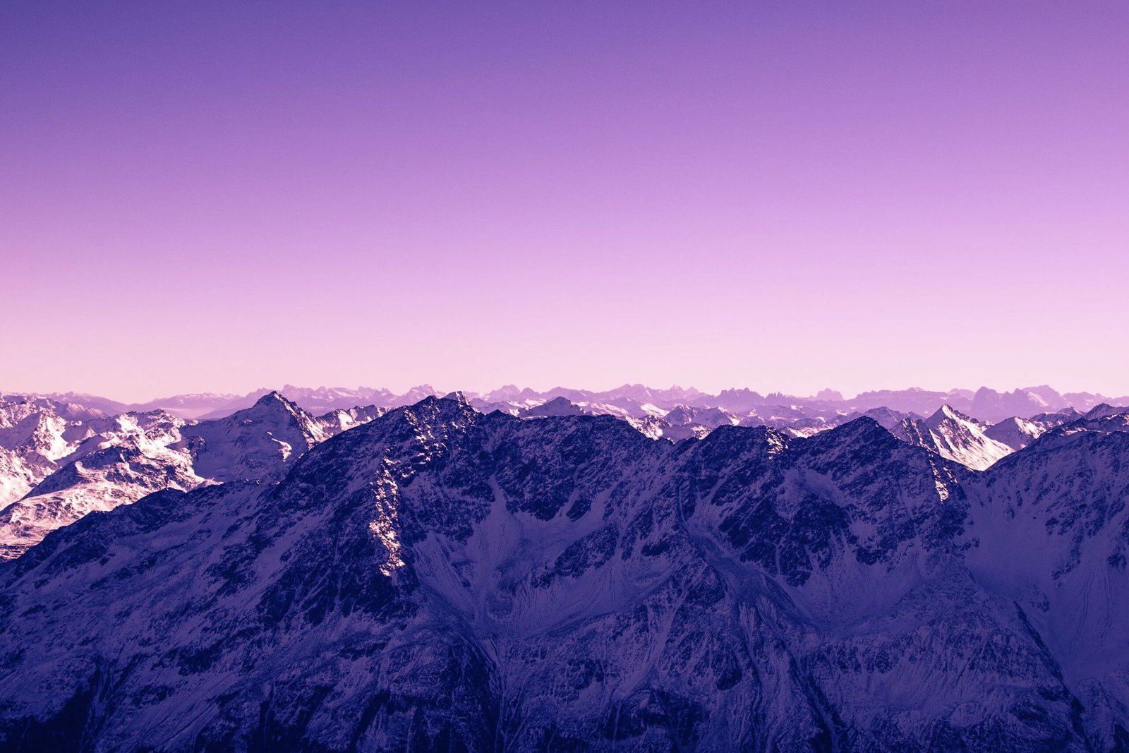 Snow Covered Mountain Tops